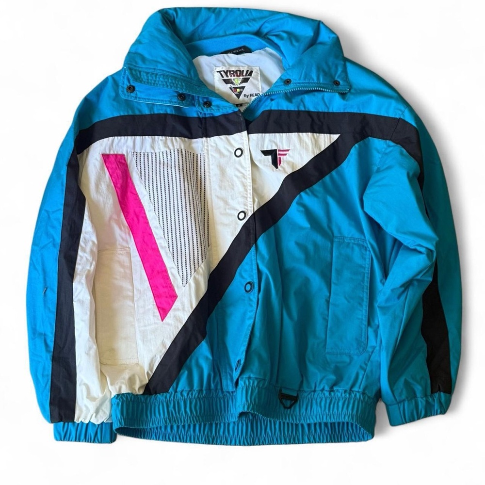 Head Blue and Pink Puffer Ski Jacket